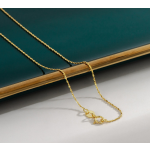 Silver Necklace Supplier - S925 Sterling Silver 14k Gold Cross Water Wave Box