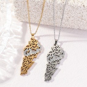 Ayatul Kursi Necklace Manufacturer - Rhinestone Jewelry 18k Stainless Steel Sleeve