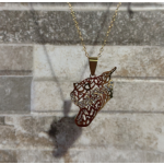 Syria Map Necklace Factory - Stainless Steel Pendant Rhinestone Words Jewelry