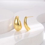 Water Drop Earrings Factory - Fashion Gold French Women's Vintage Hoop Accessories