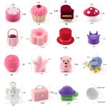 Jewelry Box Container Factory - 2 Piece Lovely Velvet Wedding Ring Display Holder