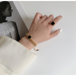 Hip Hop Necklace Supplier - European Titanium Steel Thick Chain Black Square