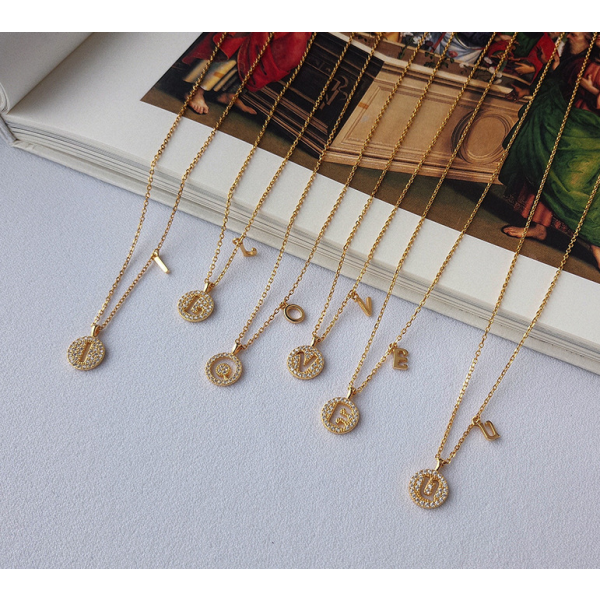Letter Necklace Factory - Newest Design S925 Sterling Silver 26 Alphabet