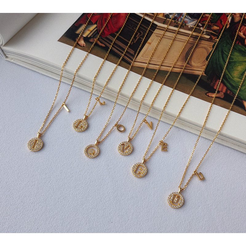 Letter Necklace Factory - Newest Design S925 Sterling Silver 26 Alphabet