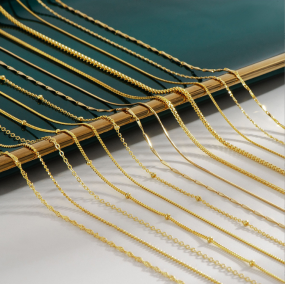 Silver Necklace Supplier - S925 Sterling Silver 14k Gold Cross Water Wave Box