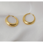 Hoop Earrings Supplier - Gold Silver Plated 40MM Stainless Steel Round No Tarnish