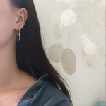 Double Ring Earrings Supplier - Stainless Steel 18K Gold Oval Chain Fine Jewelry