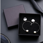 Jewelry Box Manufacturer - Luxury Black Paper Sponge Drawer Bracelet Bangle