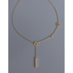 Love Necklace Manufacturer - Stainless Steel 18K Gold Plated Letter Fringe Tassel