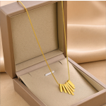 Geometric Necklace Factory - Stainless Steel Square Pendant Round Snake Chain