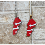 Lebanon Necklace Factory - Custom Stainless Steel Drop Oil Map Flag Love Pendant