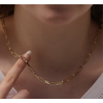 Chain Necklace Supplier - Stainless Steel Paper Link DIY Gold Chain Bracelet