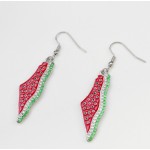 Palestine Earrings Supplier - Stainless Steel Country Map Dangle High Quality