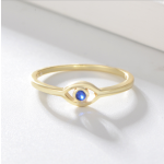 Devil's Eye Ring Supplier - New Trendy S925 Sterling Silver Blue Eye Zircon