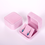 Jewelry Box Supplier - Wholesale Custom Logo Wedding Engagement Velvet Pink