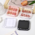 按压式美甲包装盒工厂-定制logo塑料假指甲盒