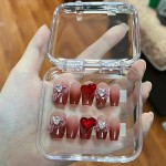 美甲包装盒供应商-定制logoPVC内展示盒带窗