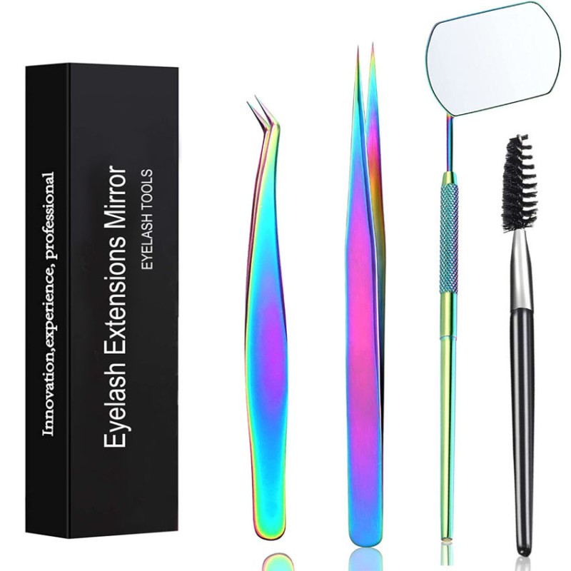 Eyelash Extension Tweezers Factory - Stainless Steel Lash Pliers Mirror Brush