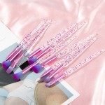 眼影刷套装供应商-10支粉色闪粉化妆刷批发