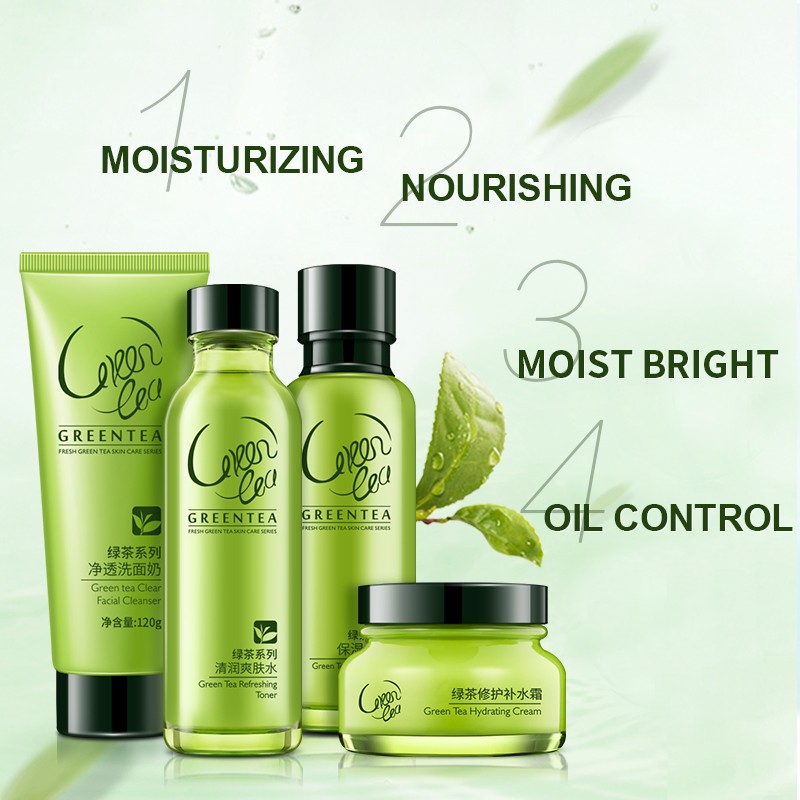 Skin Care Set Factory - Green Tea Anti Wrinkle Hydrating
