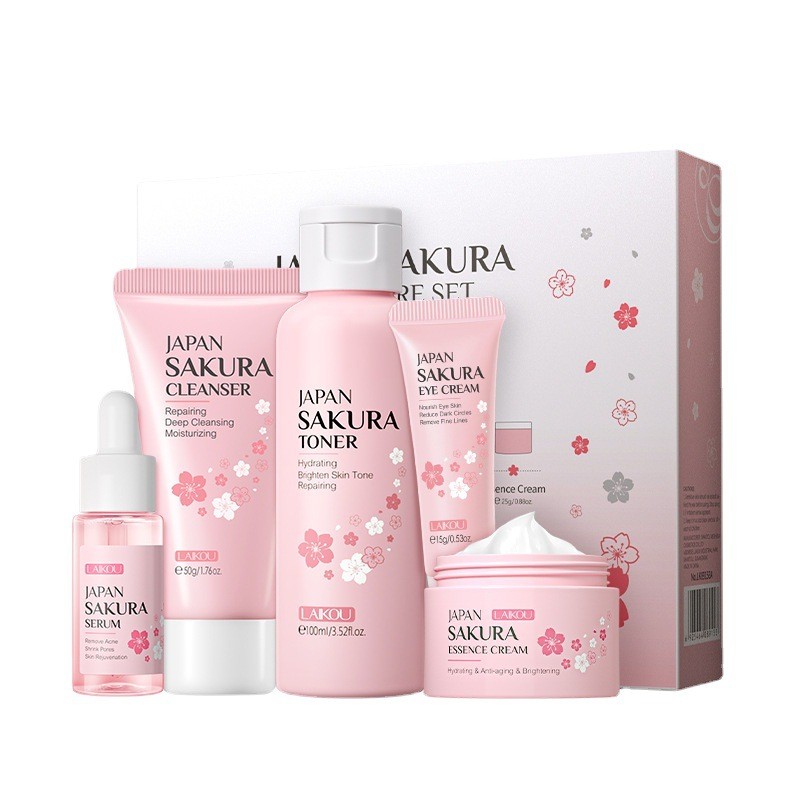 Skin Care Set Supplier - Sakura Moisturizing Repair 5pcs