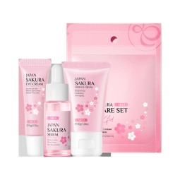 Skin Care Set Factory - 3-Piece Sakura Serum Cream Eye