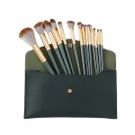 Makeup Brush Set Supplier - 14 Piece Deep Green Set