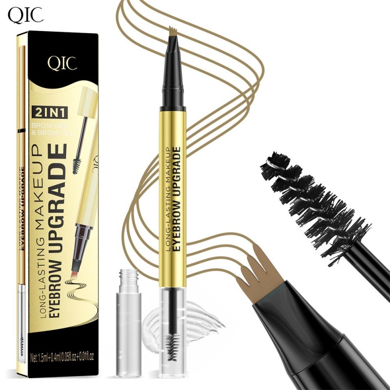 Liquid Brow Pencil Supplier - 2 in 1 Waterproof Brow Pencil