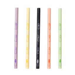 Makeup Brush Factory - 5 Color Pen Shape Brush Set