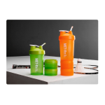 Athletic Drink Mixer Manufacturer - OEM/ODM Private Label High-Efficiency Shaker Bottle with Dual Powder Boxes Bodybuilding Essentials