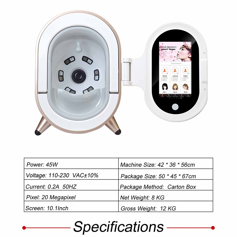 Skin Analyzer Manufacturer - Salon Machine with LED Light