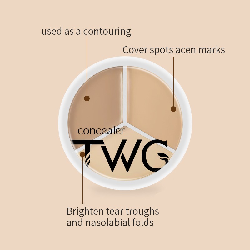 Concealer Palette Manufacturer - 3 Color Waterproof Long-Lasting