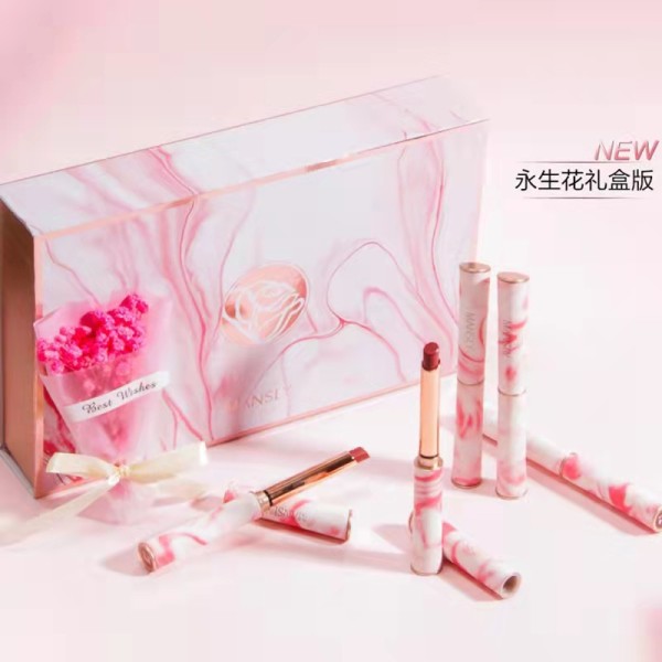 口红套装厂家-玫瑰粉雾礼盒