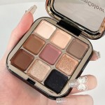 Eye Shadow Palette Custom - 9 Color Matte Brown Shimmer Glitter Private Label