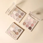 Eye Shadow Palette Bulk Supplier - 9 Color Heart Shape Matte Glitter Vegan