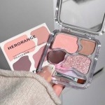 Mini Eyeshadow Palette Private Label - 4 Color Travel Size Matte Highlight Pocket