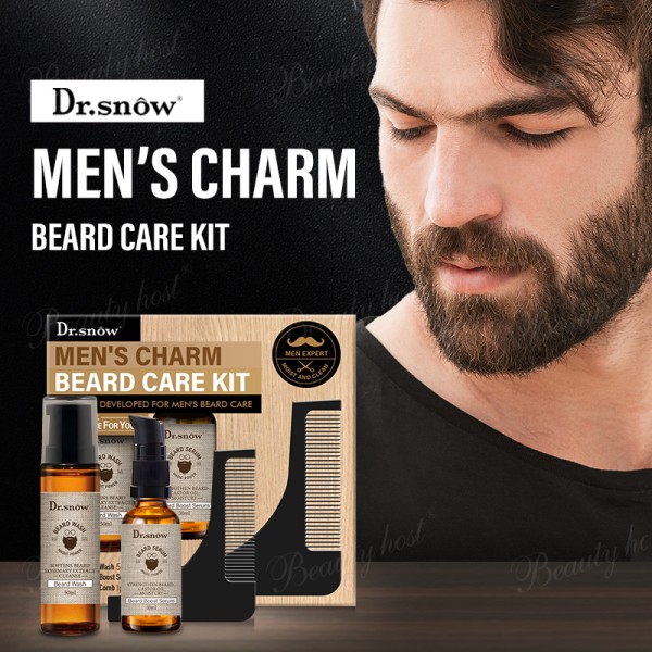 Beard Care Set Manufacturer - Wash Boost Serum Organic