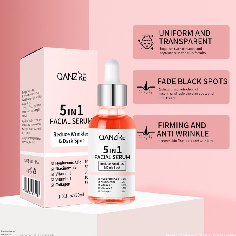Vitamin C Serum Manufacturer - 5-in-1 Brightening Moisturizing Firming
