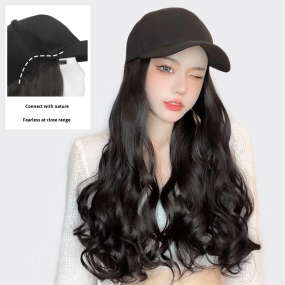 Glueless Wig Manufacturer - Long Wave High Temp Fiber Baseball Cap Small Size