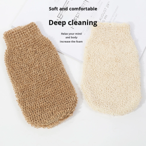 Hemp Bath Glove Supplier - Eco Friendly Squeeze Pouch Deep Body Cleansing