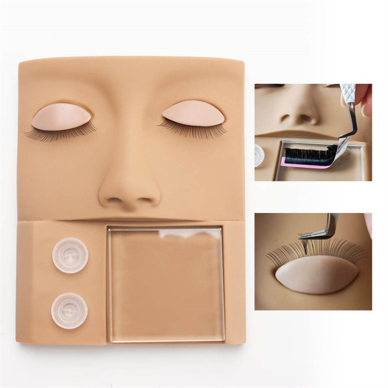 Mannequin Head Factory - Smooth Silicone Eyelash Extension Training Model