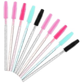Mascara Wand Factory - Durable Silicone Gleaming Brush Crystal Handle