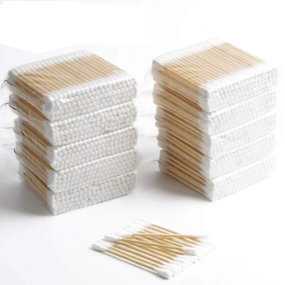 Bamboo Cotton Swabs Supplier - Double-Pointed Premium Wooden Cotton Buds