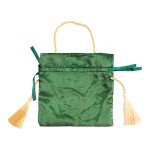 Satin Card Holders Factory - Luxury Green Satin Printed Fleece
