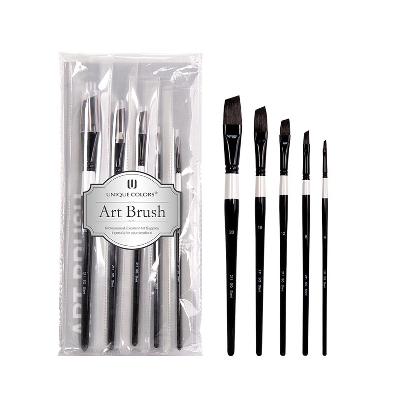 Oil Painting Brushes Factory - Wholesale 5pset Hog Bristle Canvas
