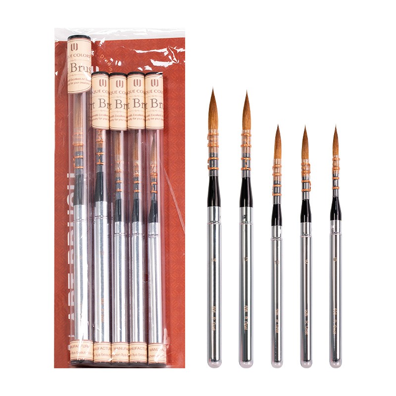 Oil Paint Brushes Factory - Artist Grade 5pcs Natural Hair Synthetic