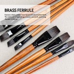 Paint Brush Set Manufacturer - 4pcs Artist Hog Bristle Yellow Wood