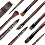 Oil Painting Brushes Supplier - 10pcs Squirrel Hair Soft Nylon Blend