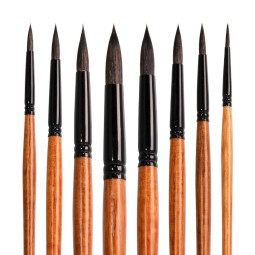 Painting Brushes Supplier - Professional 8pcs Hog Bristle Synthetic