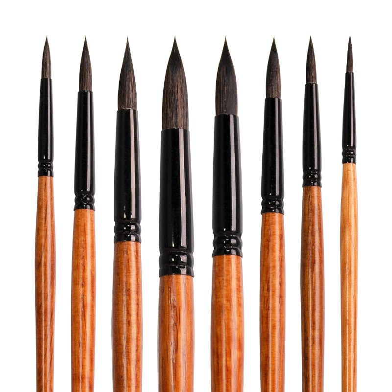 Painting Brushes Supplier - Professional 8pcs Hog Bristle Synthetic